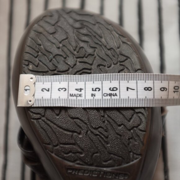 Predictions Brown Strappy Slip On Wedge Sandals clogs 3" heels size 8W - Picture 9 of 11